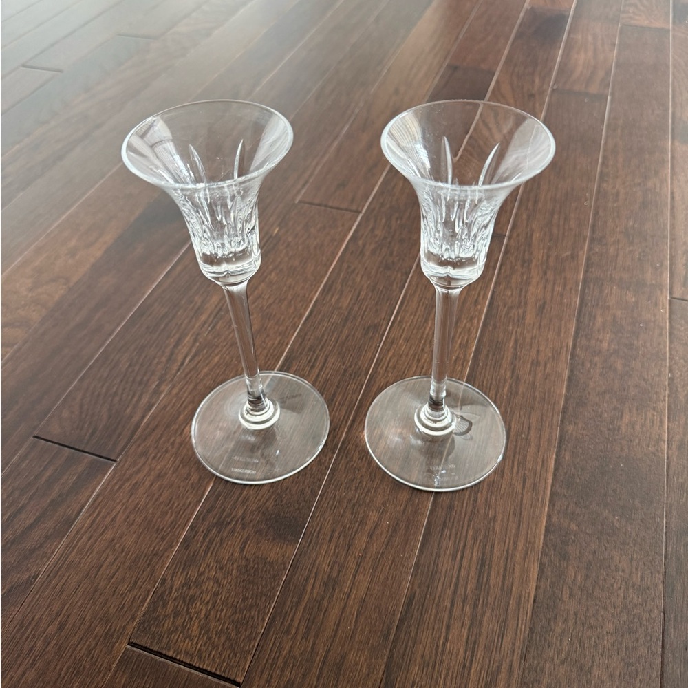 Vera Wang Wedgewood “Duchesse” 7” crystal candlesticks